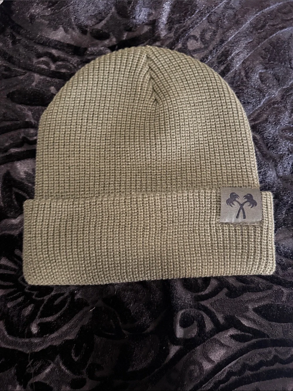 Source Unknown New Olive Green Beanie and Backpack Set